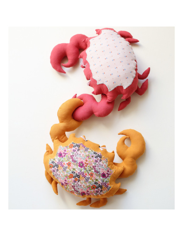 Cranberry, Patron pochette Doudou Crabe 20x20cm, Les enchantees