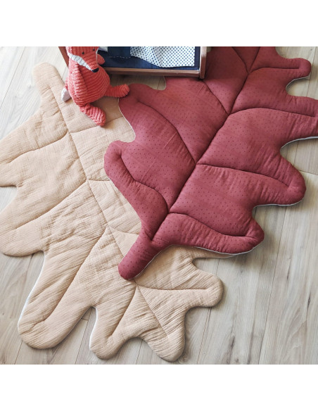 Cranberry, Patron pochette Tapis feuille de chene 85x120cm, Les enchantees