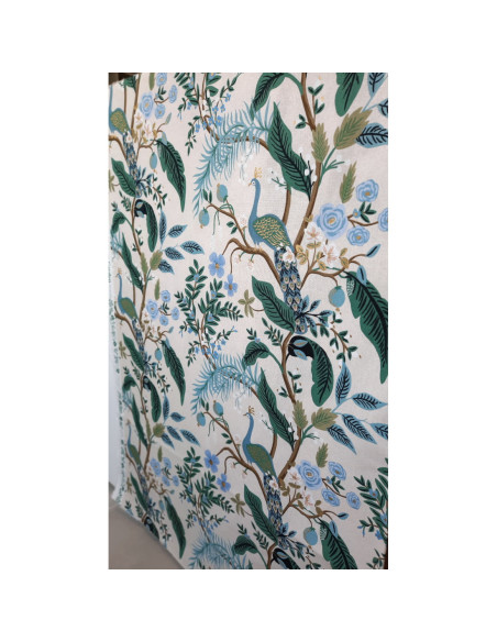 Cranberry, Canvas de coton Vintage Garden Peacock Hunter Gold Metallic, Cotton and Steel Rifle paper