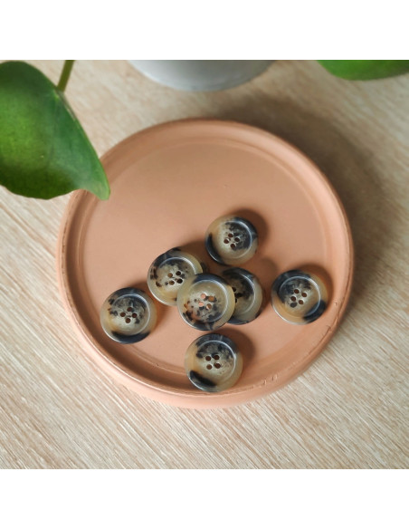 Cranberry, Boutons Ecaille en bioresine Mate, 22mm