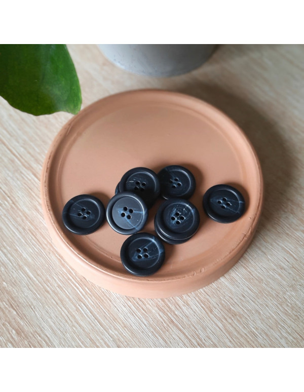 Cranberry, Boutons Bleu nuit en bioresine Mate, 22mm