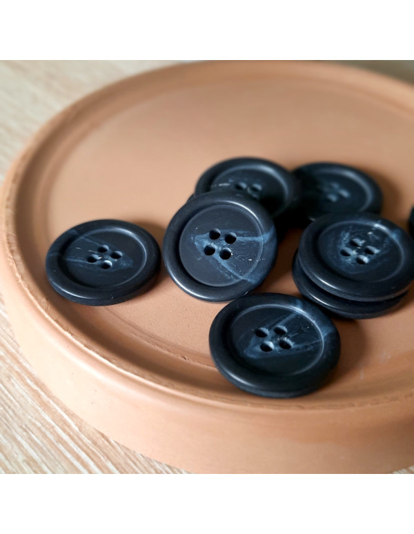 Cranberry, Boutons Bleu nuit en bioresine Mate, 22mm