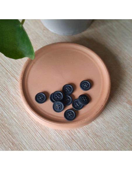 Cranberry, Boutons Bleu nuit en bioresine Mate, 15mm