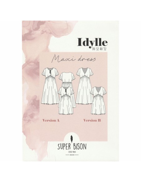 Cranberry, Patron Femme, Robe longue ou courte Idylle (du 32 au 52), Super Bison