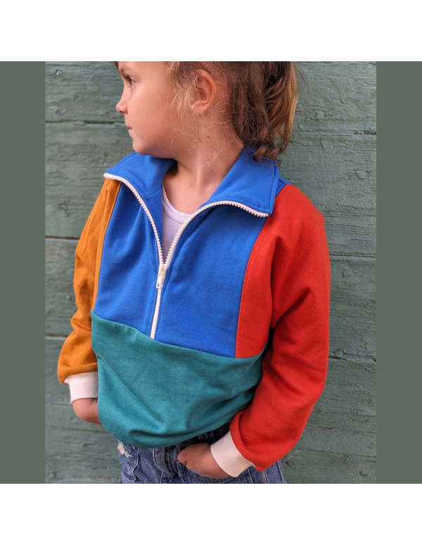 Cranberry, Patron pochette Trio Kids enfants adultes Femme Homme Sweat retro Atlas 3 au 12 ans, XXS au XXXL Marmai