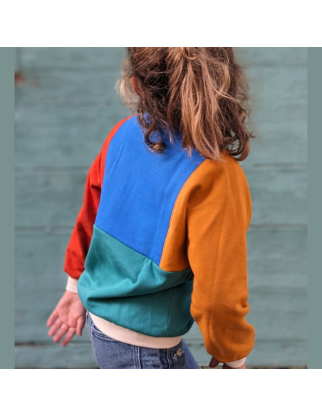 Cranberry, Patron pochette Trio Kids enfants adultes Femme Homme Sweat retro Atlas 3 au 12 ans, XXS au XXXL Marmai
