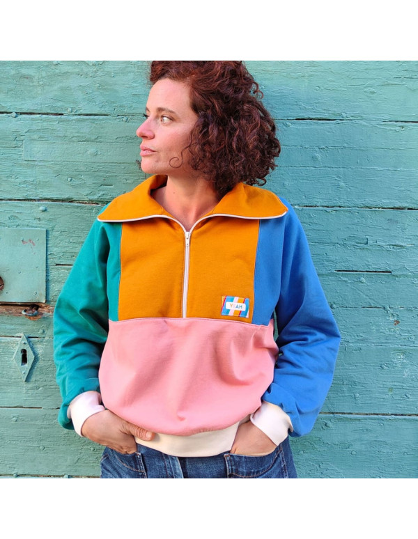 Cranberry, Patron pochette Trio Kids enfants adultes Femme Homme Sweat retro Atlas 3 au 12 ans, XXS au XXXL Marmai
