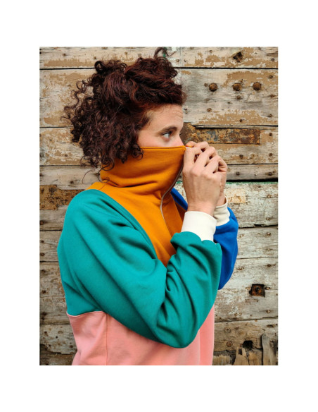 Cranberry, Patron pochette Trio Kids enfants adultes Femme Homme Sweat retro Atlas 3 au 12 ans, XXS au XXXL Marmai