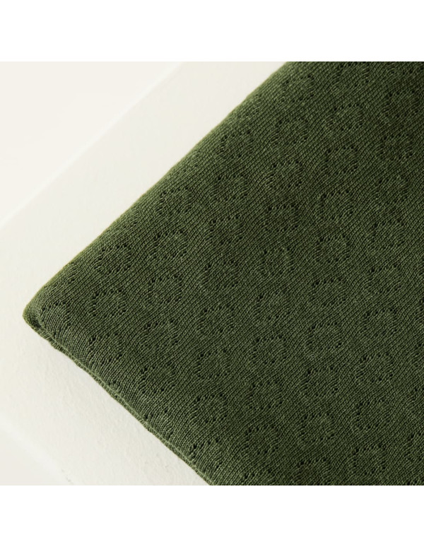 Cranberry, Jersey maille pointelle de coton Biologique Kaki Green khaki Mind the maker