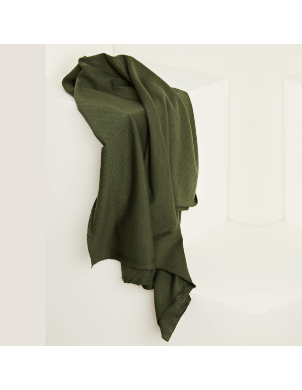 Cranberry, Jersey maille pointelle de coton Biologique Kaki Green khaki Mind the maker