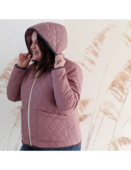 Cranberry, Patron femme Manteau Doudoune Happiness Super Bison du 32 au 52