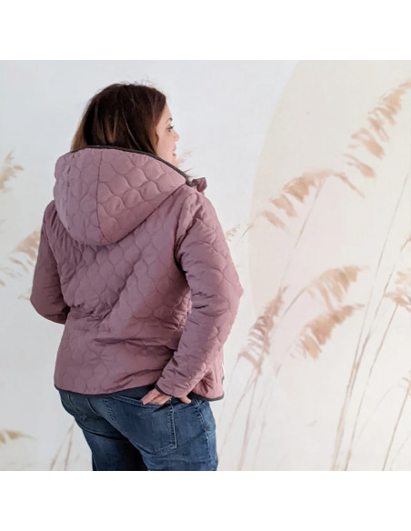 Cranberry, Patron femme Manteau Doudoune Happiness Super Bison du 32 au 52