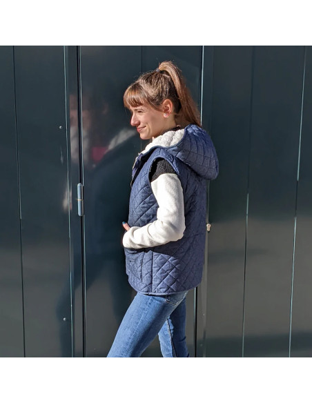 Cranberry, Patron femme Manteau Doudoune Happiness Super Bison du 32 au 52