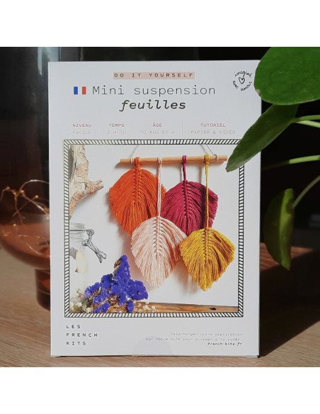 Cranberry, Kit macrame mini suspension Feuilles, Les French kits