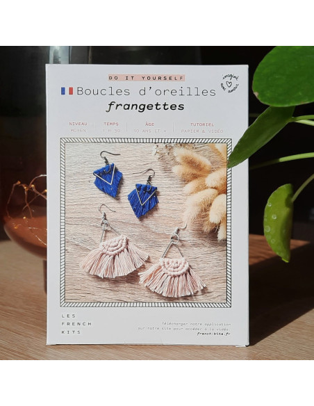Cranberry, Kit macrame Boucles d oreilles Frangettes, Les French kits