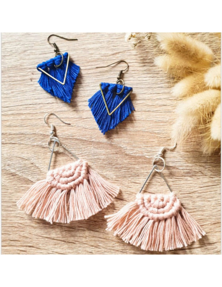 Cranberry, Kit macrame Boucles d oreilles Frangettes, Les French kits