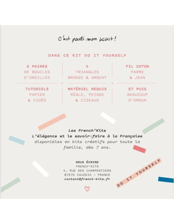 Cranberry, Kit macrame Boucles d oreilles Frangettes, Les French kits