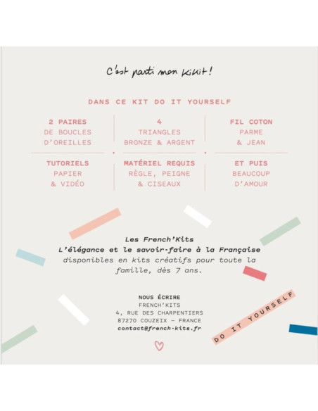Cranberry, Kit macrame Boucles d oreilles Frangettes, Les French kits