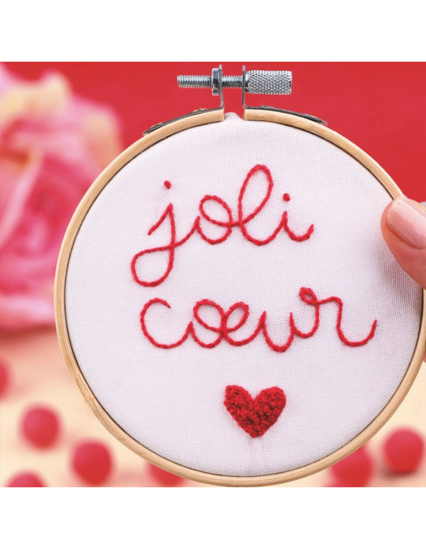 Cranberry, Kit broderie avec tambour Joli coeur Les French kits