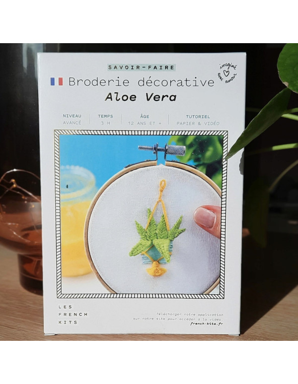 Cranberry, Kit broderie avec tambour Aloe Vera Les French kits