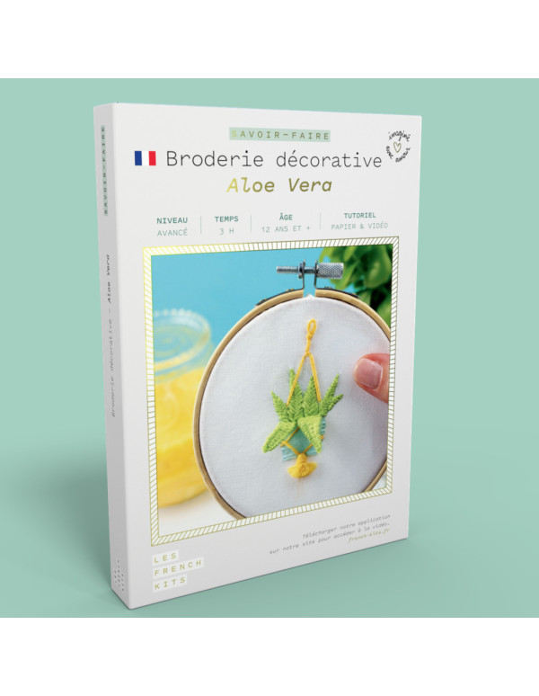 Cranberry, Kit broderie avec tambour Aloe Vera Les French kits
