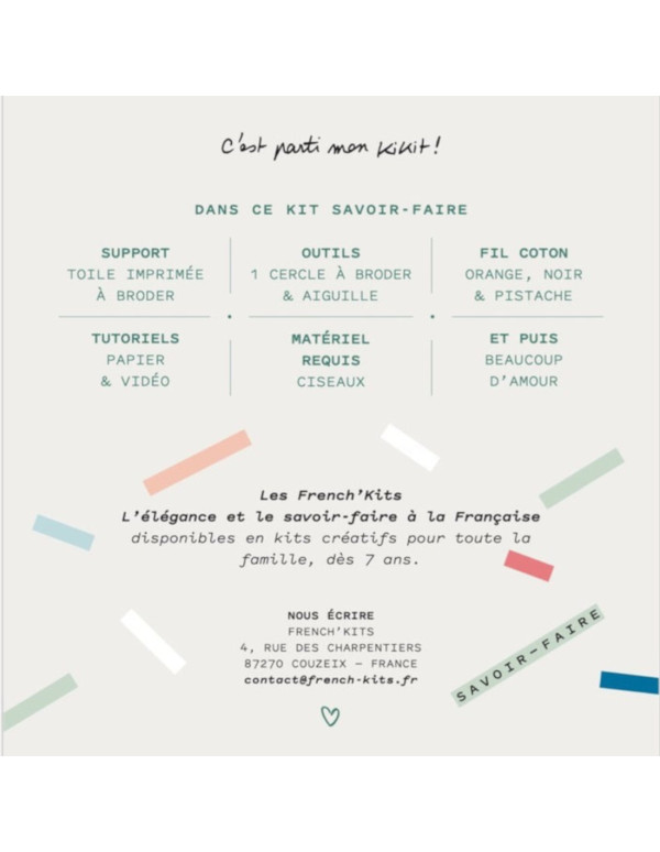 Cranberry, Kit broderie avec tambour Joli renard Les French kits