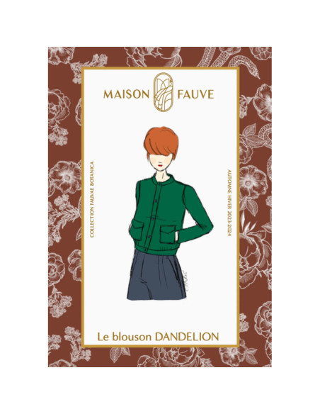 Cranberry, Patron pochette Femme Blouson Dandelion du 34 au 52, Maison Fauve
