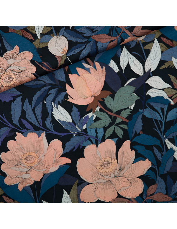 Cranberry, Satin de viscose Pasture Rose Black, See you at six