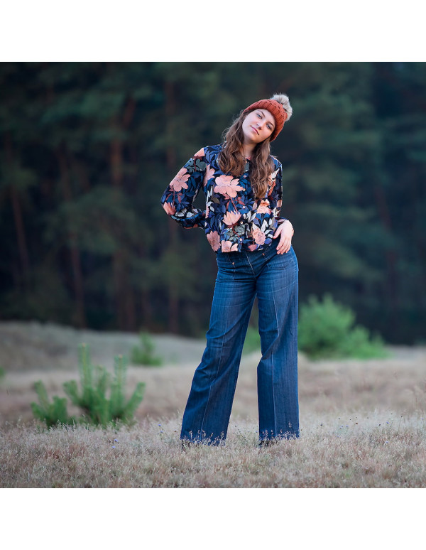 Cranberry, Satin de viscose Pasture Rose Black, See you at six