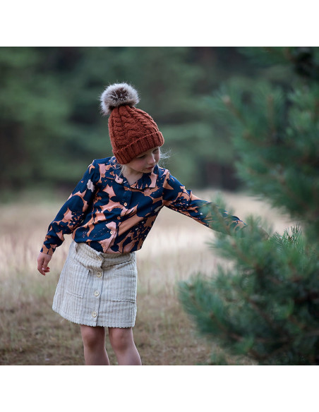 Cranberry, Satin de viscose Shadow Flowers, See you at six