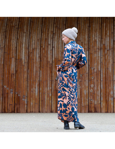 Cranberry, Satin de viscose Shadow Flowers, See you at six