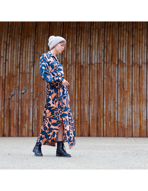 Cranberry, Satin de viscose Shadow Flowers, See you at six