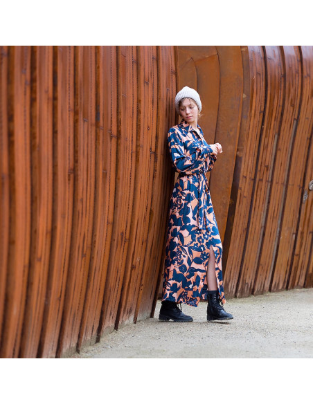 Cranberry, Satin de viscose Shadow Flowers, See you at six