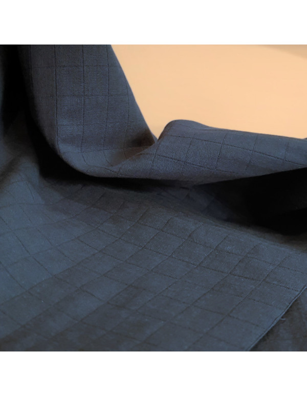 Cranberry, Coton matelasse Bleu marine, France Duval Stalla