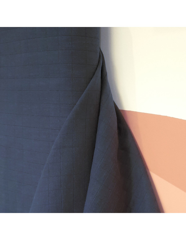 Cranberry, Coton matelasse Bleu marine, France Duval Stalla