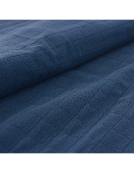 Cranberry, Coton matelasse Bleu marine, France Duval Stalla