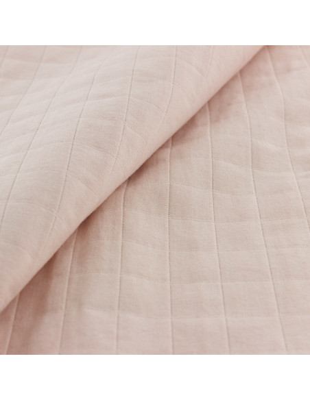 Cranberry, Coton matelasse couleur rose clair, France Duval Stalla