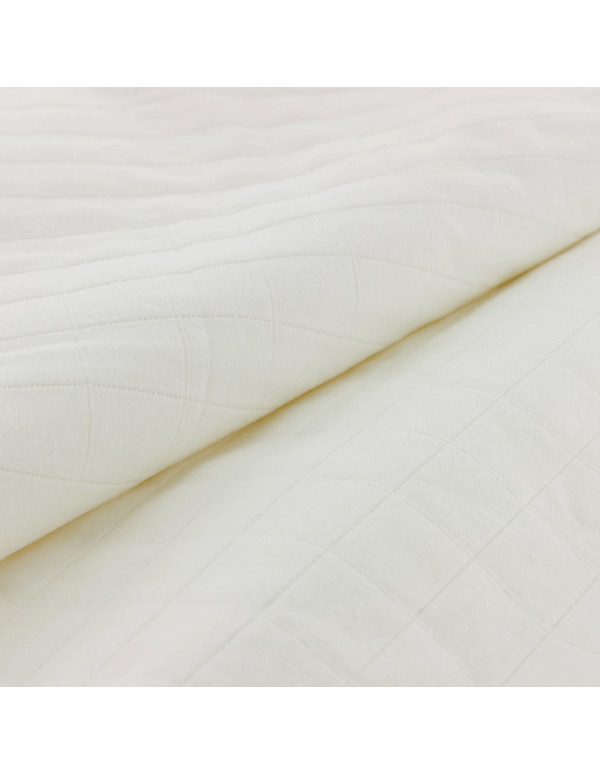 Cranberry, Coton matelasse couleur blanc casse, France Duval Stalla