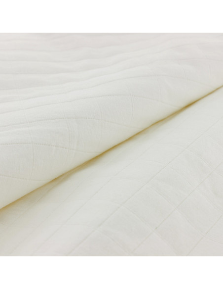 Cranberry, Coton matelasse couleur blanc casse, France Duval Stalla