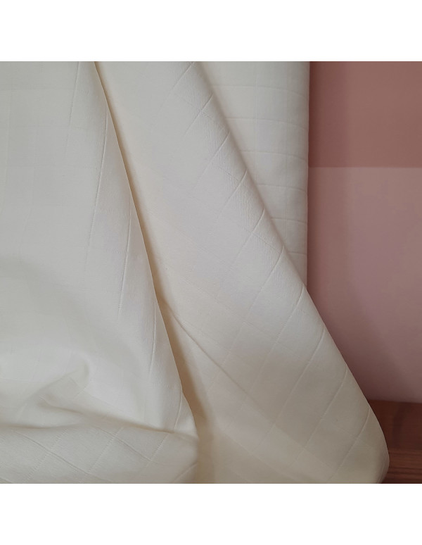 Cranberry, Coton matelasse couleur blanc casse, France Duval Stalla