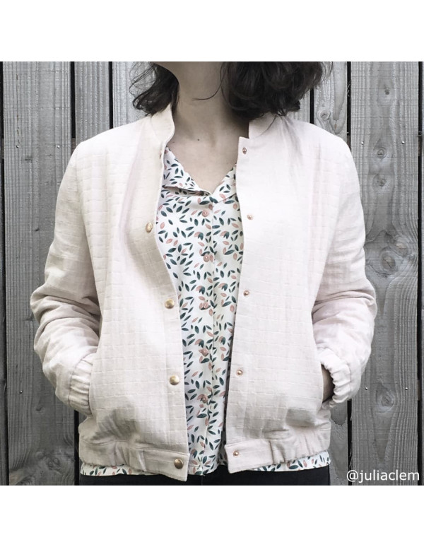 juliaclem, Coton matelasse couleur Blanc casse, France Duval Stalla