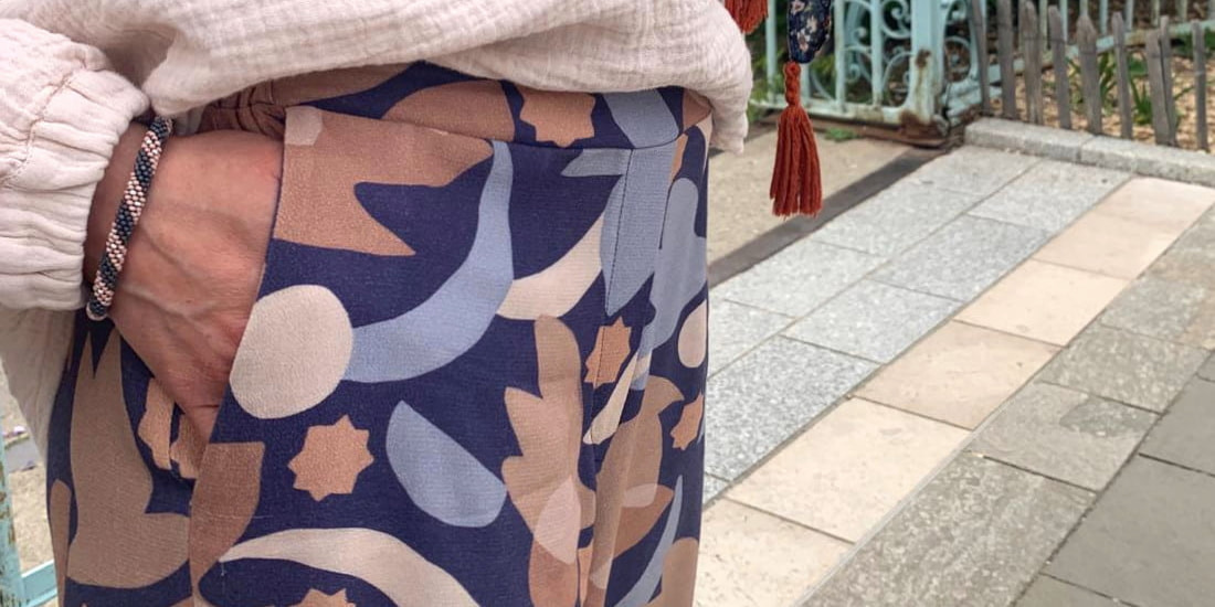 Détails pantalon Juliette en crêpe de viscose La maison Naïve